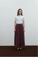BORDO İPEK CUPRO GODELİ ETEK