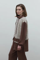 KAHVE TUVİT MİX RAYON BLUZ