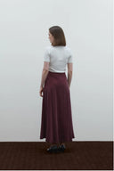 BORDO İPEK CUPRO GODELİ ETEK