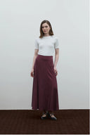 BORDO İPEK CUPRO GODELİ ETEK