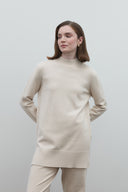 EKRU BALIKÇI YAKA KLASİK TRİKO