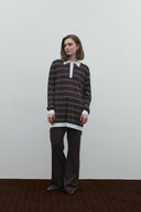 KAHVE ÇİZGİLİ TRİKO