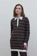 KAHVE ÇİZGİLİ TRİKO