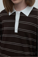 KAHVE ÇİZGİLİ TRİKO