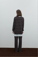 KAHVE ÇİZGİLİ TRİKO