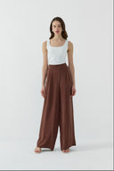 SOĞAN İPEK CUPRO PALAZZO PANTOLON - Clande