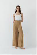 VİZON İPEK CUPRO PALAZZO PANTOLON - Clande