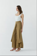 VİZON ÇİFT KAT BOL MODAL PANTOLON - Clande