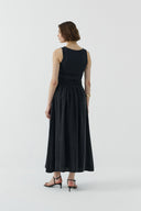 SİYAH İPEK CUPRO KATMANLI ETEK - Clande