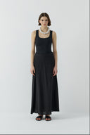 SİYAH KETEN ETEK - Clande