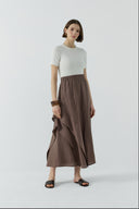 KAHVE VOLANLI KETEN ETEK - Clande