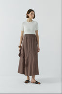 KAHVE VOLANLI KETEN ETEK - Clande