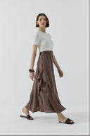 KAHVE VOLANLI KETEN ETEK - Clande