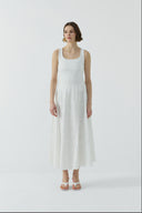 EKRU PAMUK BRODE ETEK - Clande