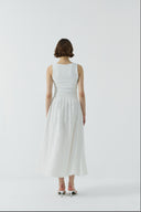 EKRU PAMUK BRODE ETEK - Clande