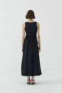 SİYAH İPEK CUPRO GENİŞ ETEK - Clande