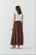 SOĞAN İPEK CUPRO GENİŞ ETEK - Clande
