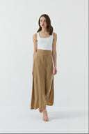 VİZON İPEK CUPRO GENİŞ ETEK - Clande