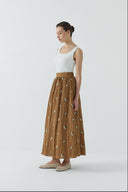 TABA KARAMEL NAKIŞLI ETEK - Clande