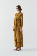 SAFRAN BAĞLAMALI MODAL BLUZ - Clande