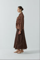 KAHVE BAĞLAMALI GÖMLEK - Clande