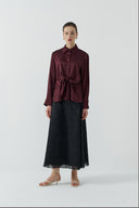 BORDO BAĞLAMALI GÖMLEK - Clande