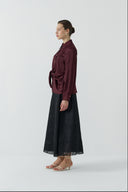 BORDO BAĞLAMALI GÖMLEK - Clande