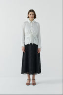 EKRU BAĞLAMALI GÖMLEK - Clande