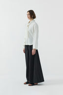 ECRU METAL AKSESUARLI FULARLI GÖMLEK - Clande