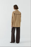 CAMEL BİYE DETAYLI GÖMLEK - Clande