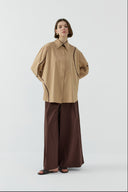 CAMEL BİYE DETAYLI GÖMLEK - Clande