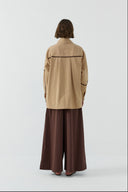 CAMEL BİYE DETAYLI GÖMLEK - Clande