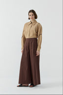 CAMEL BİYE DETAYLI GÖMLEK - Clande