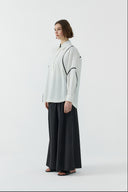 EKRU BİYE DETAYLI GÖMLEK - Clande