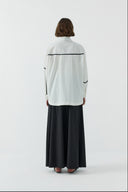 EKRU BİYE DETAYLI GÖMLEK - Clande