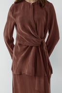 SOĞAN BAĞLAMALI İPEK CUPRO BLUZ