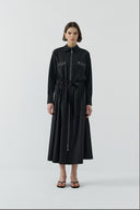 SİYAH İŞLEME DETAYLI FERMUARLI KAP - Clande