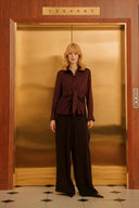 BORDO BAĞLAMALI GÖMLEK