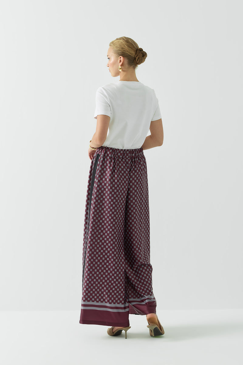 DESENLİ SATEN PANTOLON MÜRDÜM