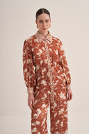 TABA KARAMEL DESENLİ SATEN TAKIM
