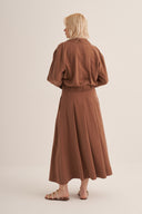 TABA LANVEN YAKA CEKETLİ ETEKLİ TENCEL TAKIM