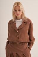 TABA LANVEN YAKA CEKETLİ ETEKLİ TENCEL TAKIM