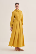 MANGO ZİNCİR APOLET DETAYLI TENCEL ELBİSE