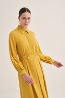 MANGO ZİNCİR APOLET DETAYLI TENCEL ELBİSE